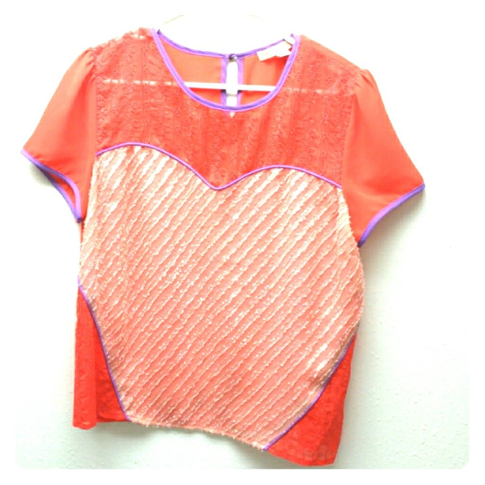 Champagne & Strawberry Blouse⚠️⚠️⚠️⚠️LABOT DAY SAL